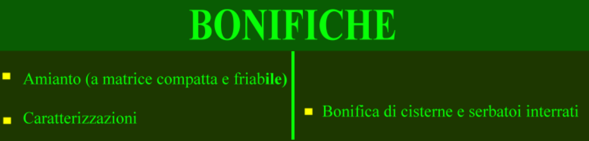 BONIFICHE